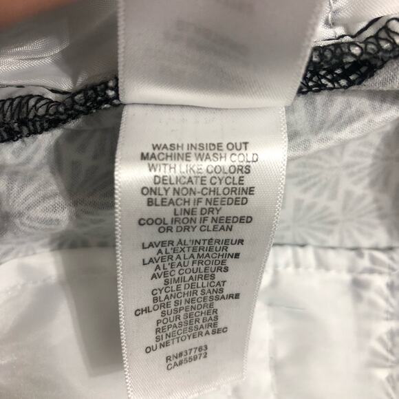Laundry by Shelli Segal Fan Print Shorts in Black and White 14 EUC - Picture 7 of 8